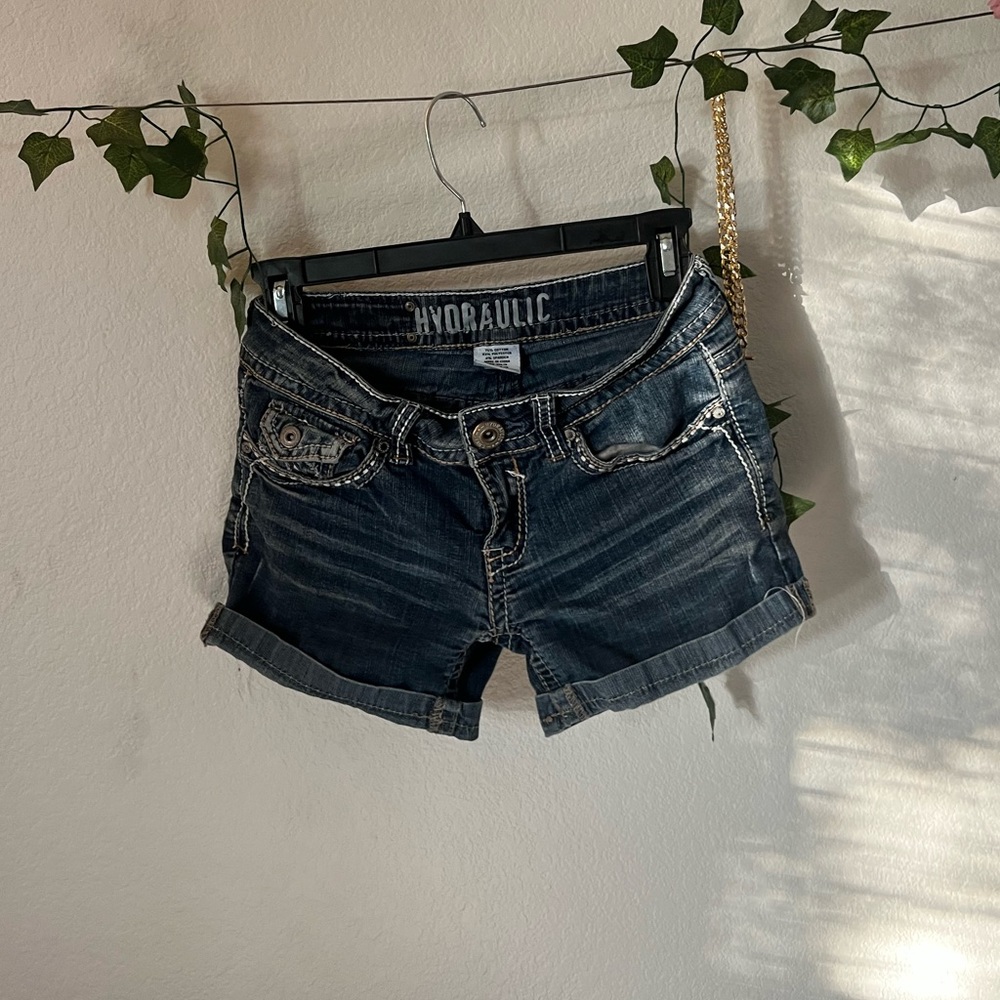 hydraulic jean mini shorts vintage y2k look